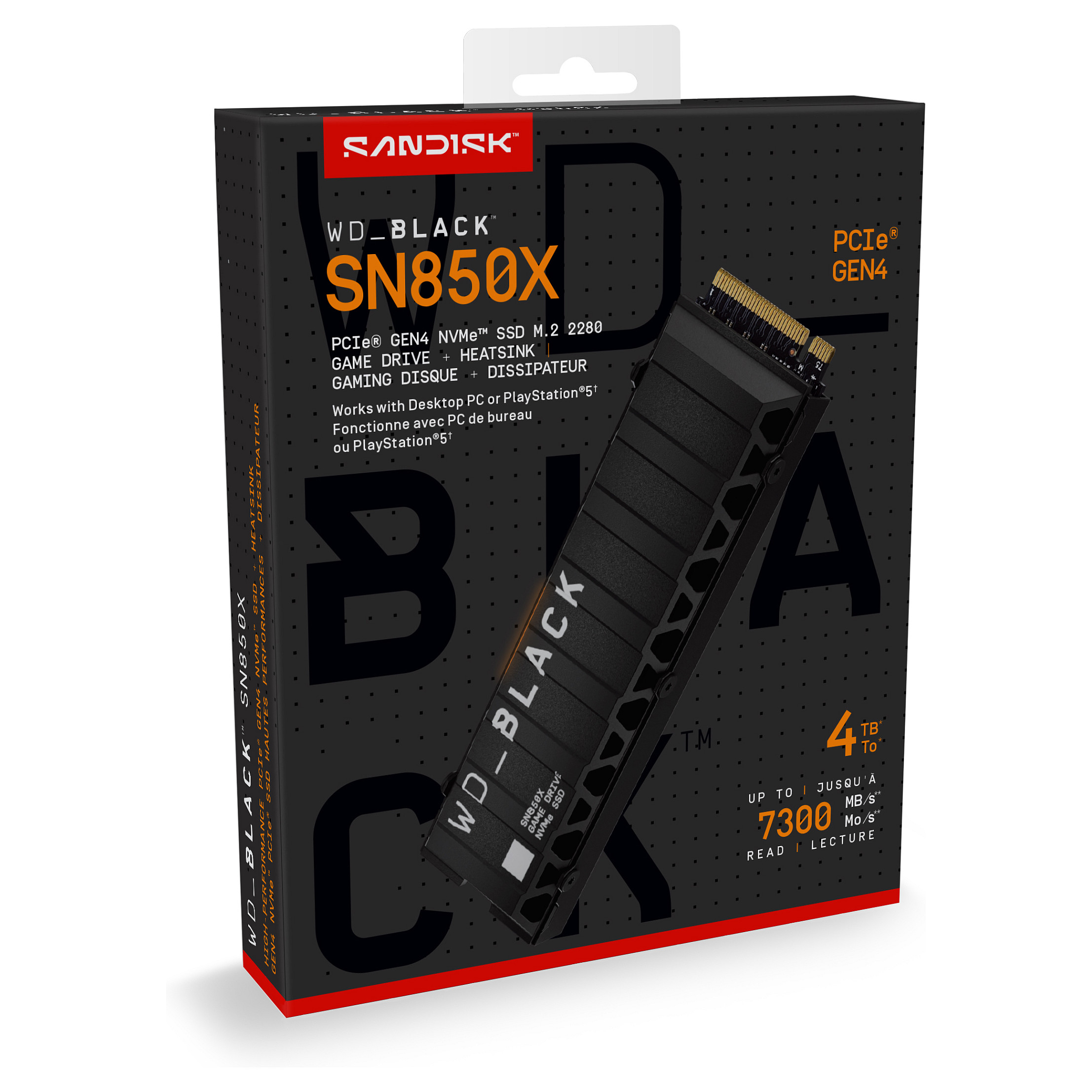 SSD të Brendshme WD Black SN850X / 4TB / M.2 NVMe / PCIe 4.0 x4 / Heatsink - 2