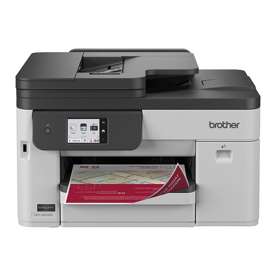 Printer Multifunksional Brother MFC-J5010DW, Inkjet me Ngjyra, A4, 28ppm, 1200x4800DPI, Wi-Fi, Gigabit Ethernet, USB, Duplex, ADF - Bardhë/Zezë