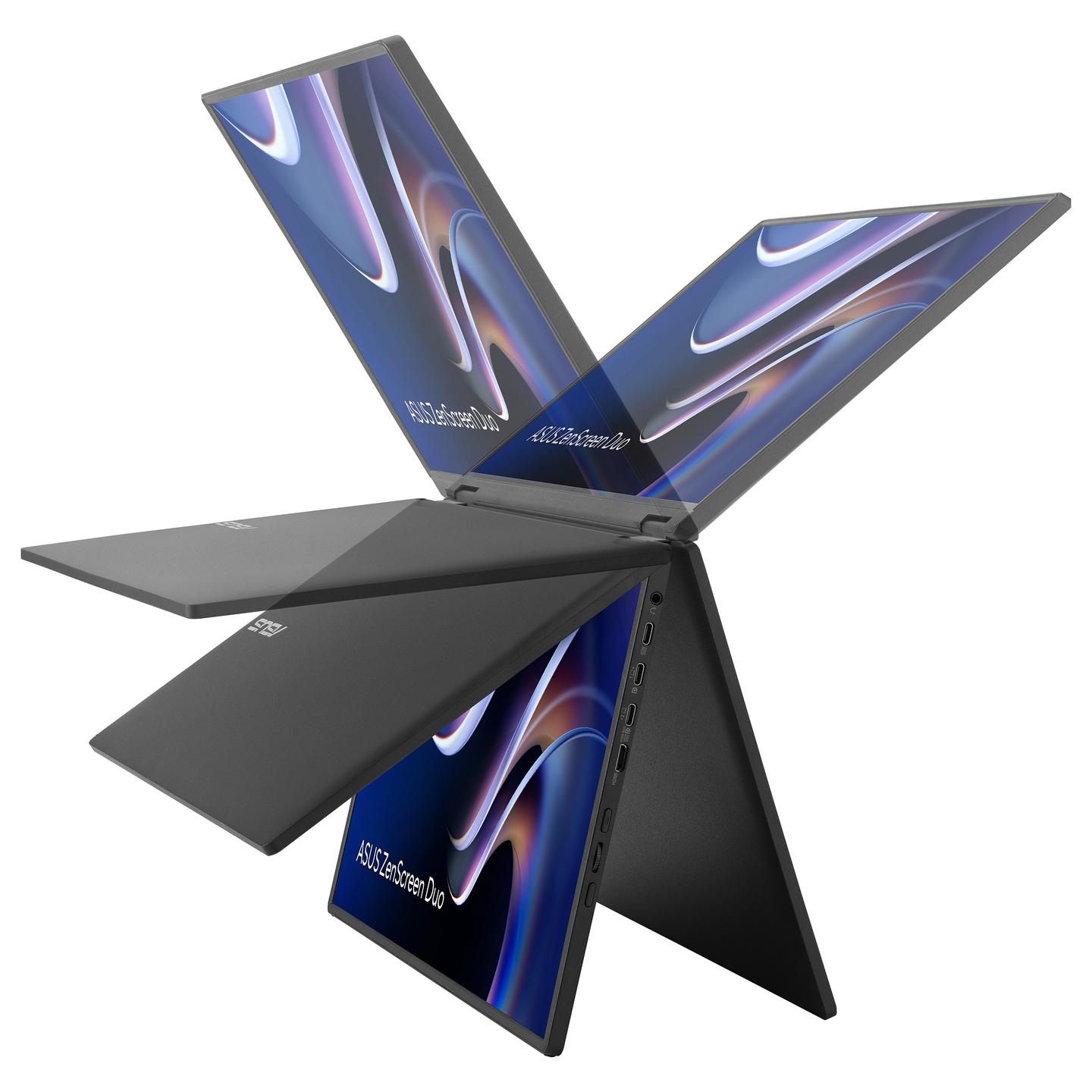 Monitor ASUS ZenScreen Duo MB14FCD / 14" / WUXGA IPS / 60 Hz / 5 ms / 2x USB-C + Mini HDMI - Zezë - 4