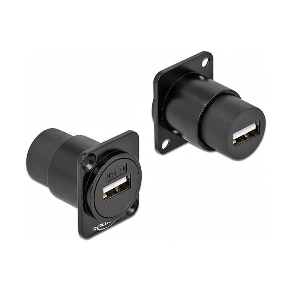 Kabllo & Adapter USB DeLOCK 86784 / USB-A femër në USB-A femër / USB 2.0 - Zezë