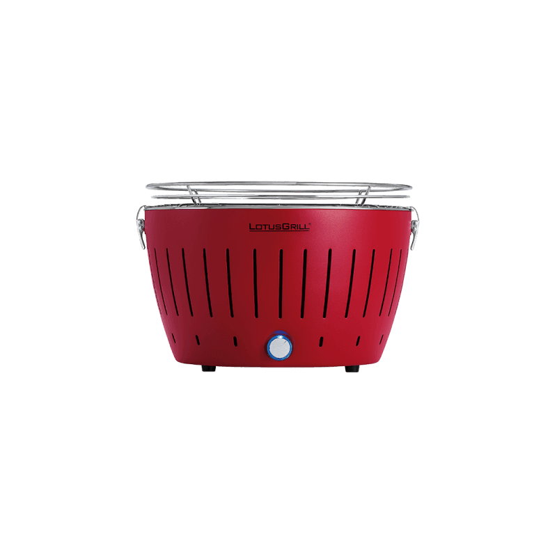Grill LotusGrill G34 U RD, 32cm, me Qymyr, me Ventilator, USB, 4x AA - Kuqe