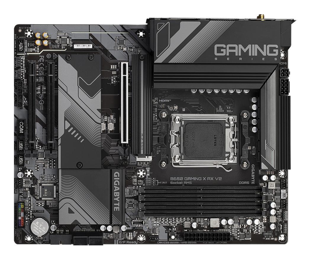 Pllakë Amë GIGABYTE B650 GAMING X AX V2 / AMD B650 / AM5 / ATX / DDR5 / PCIe 5.0 / Wi-Fi 6E / 2.5GbE - 1