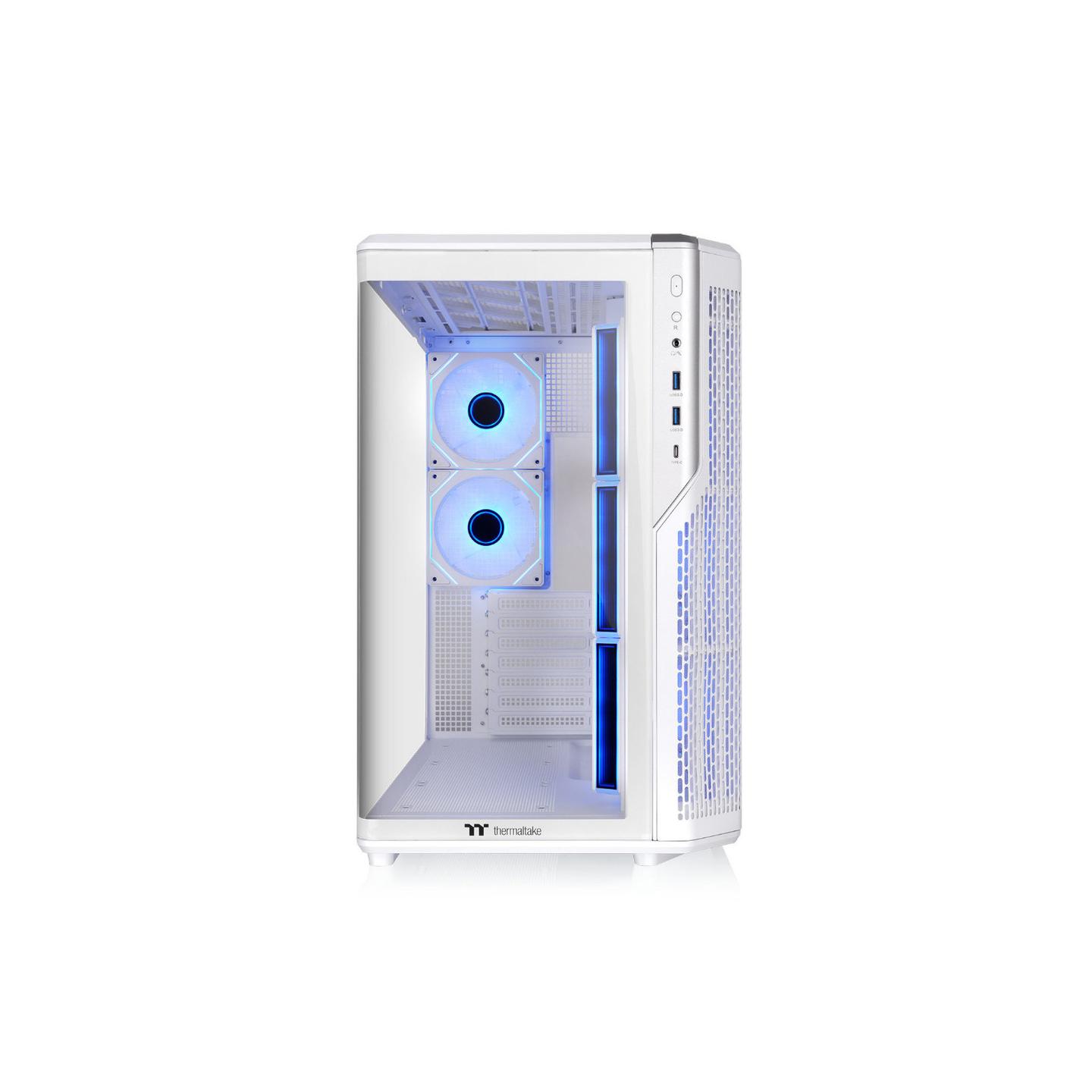 Kasë Thermaltake View 590 TG ARGB Snow, Midi Tower, ATX, xham i temperuar i lakuar, 5x 120 mm ARGB - Bardhë - 3
