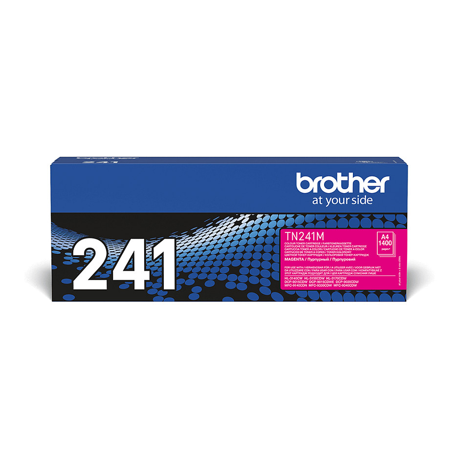 Toner Original Brother TN-241M Magenta Cartridge – HL-3140 / 50 / 70 / 1,400 faqe -Rozë - 1