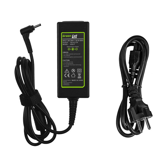 Adapter për Laptop Green Cell AD61P / 45W / 19V / 2.37A / 3.0 × 1.1 mm - Zezë - 3