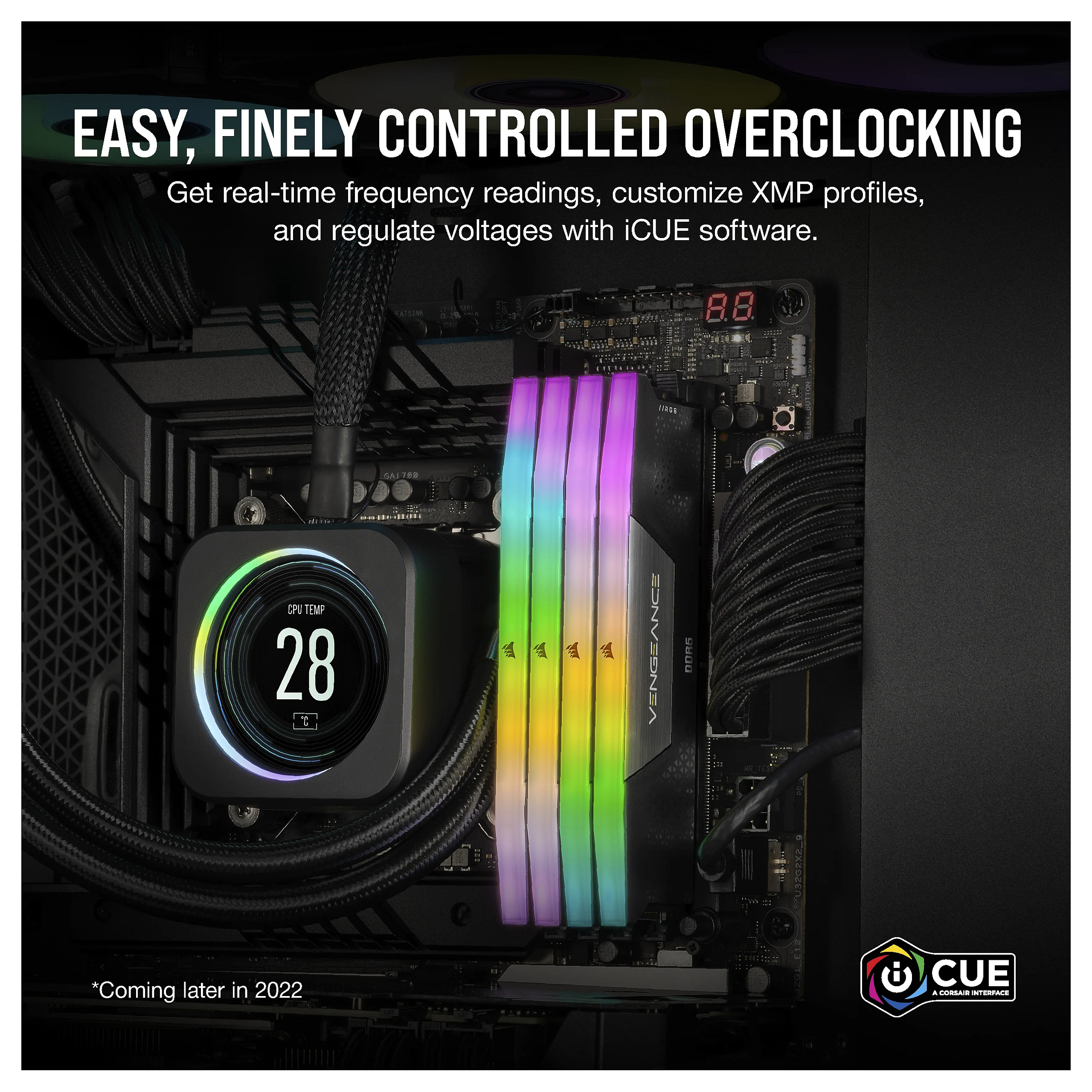 RAM Memorie DDR5 Corsair Vengeance RGB KIT 16GB(2x8GB) 5200MHz CL40 - Zezë - 9