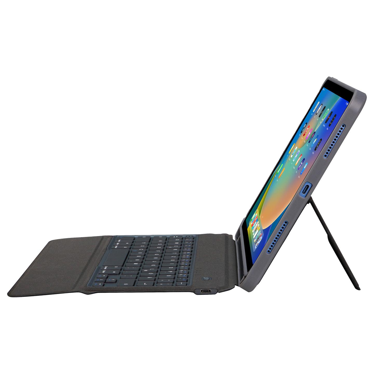 Tastierë për Tablet DEQSTER Slim Keyboard 2 / iPad 10.9" 10th Gen + 11" A16 / QWERTZ (DE) / Bluetooth 5.0 / 64 Taste / USB-C – Gri - 3