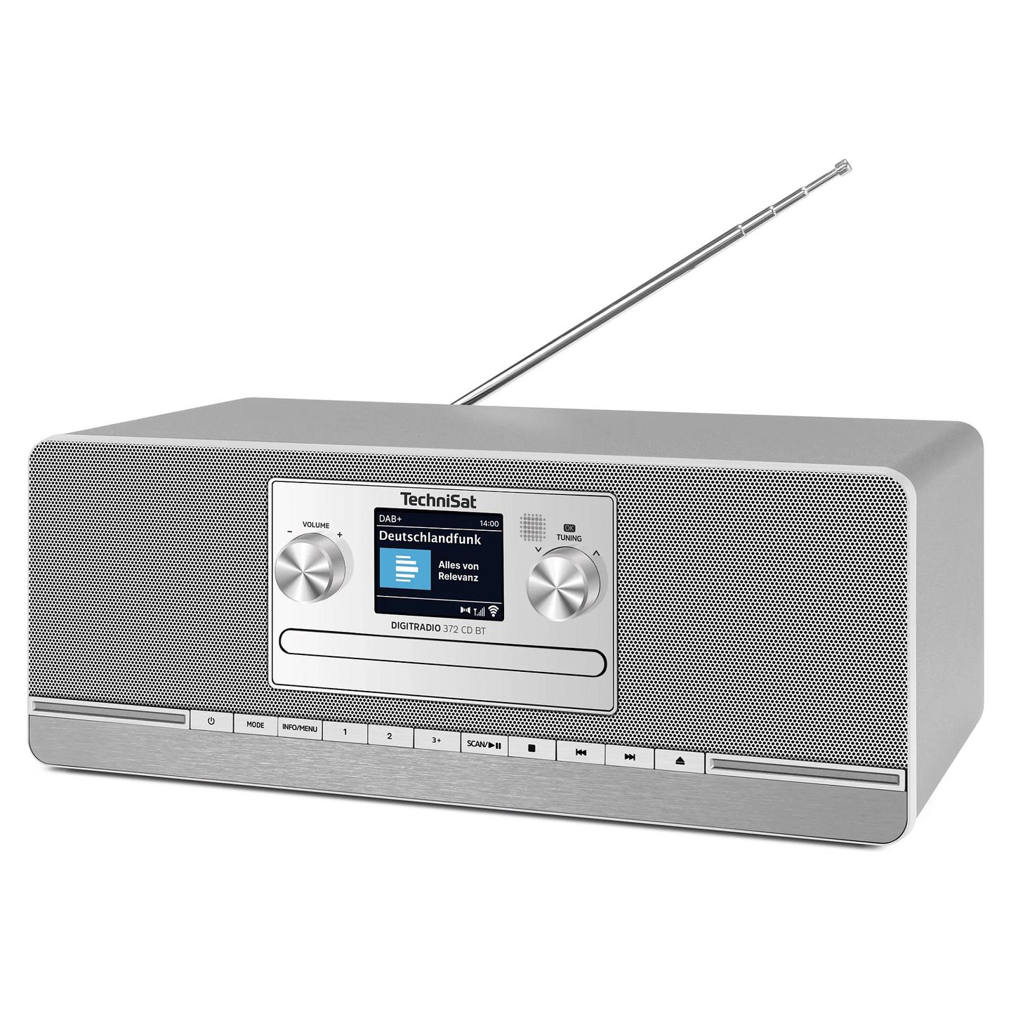 Radio digjitale TechniSat DIGITRADIO 372 CD BT, DAB+, FM, CD dhe MP3, Bluetooth 5.0, USB, ekran TFT me ngjyra 2.4", 2 × 5 W RMS - Antracit, Argjend - 8