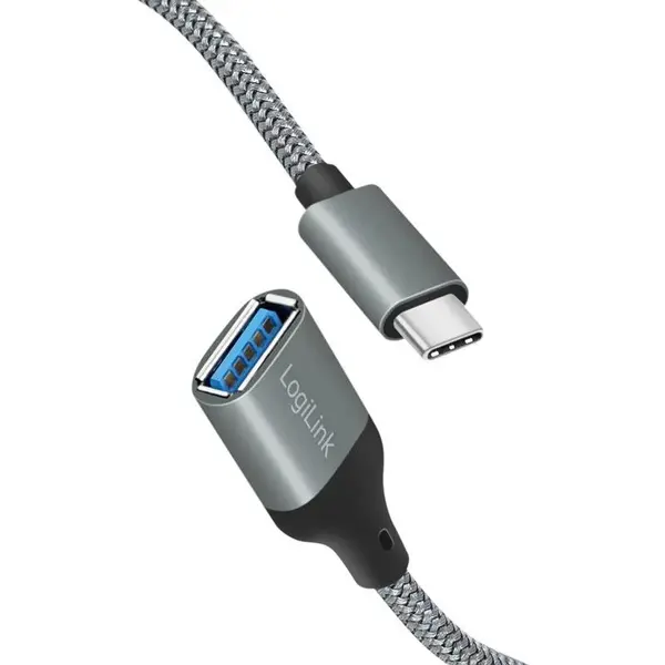 Adapter LogiLink USB Type-C në USB Type-A / 0,15m / Hiri - 3