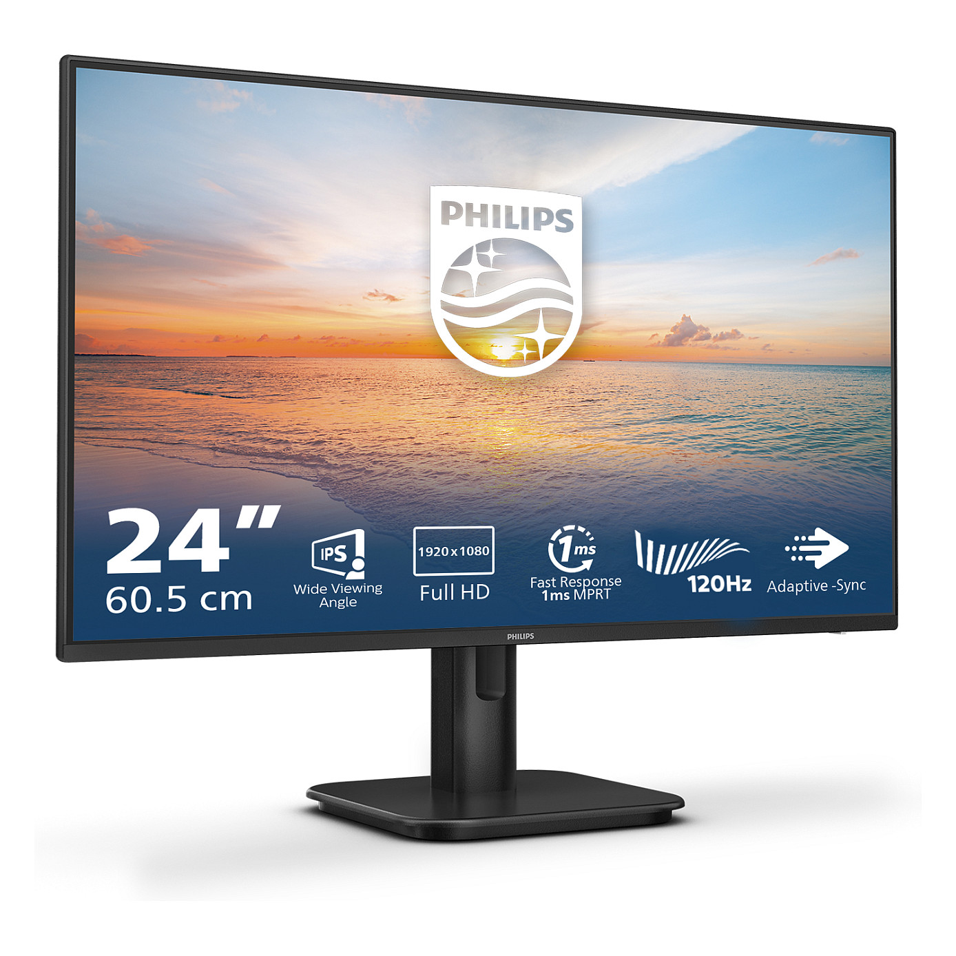 Monitor Philips 24E1N1100A / 24" / Full HD IPS / LCD / 100 Hz / 4 ms / HDMI+VGA+HDCP - Zezë - 2