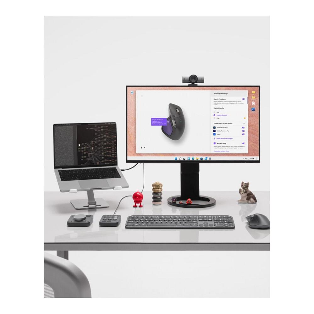 Maus pa Kabllo Logitech MX Master 4 / 8.000 DPI / 8 Butona / Bluetooth + 2.4GHz / MagSpeed - Grafit - 12