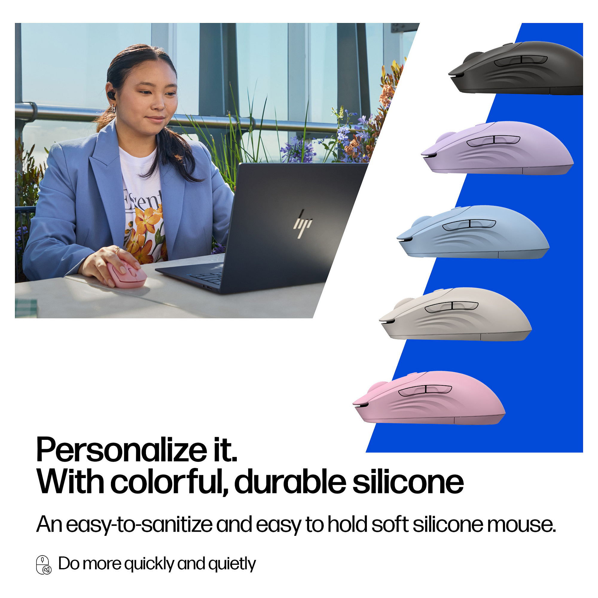 HP 400 Quiet Purple Wireless mouse - 16