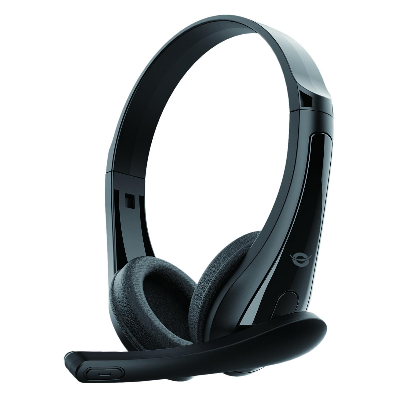 Kufje me kabllo Conceptronic / Stereo On-Ear / 2x 3.5 mm / Mikrofon me reduktim zhurme / 1.8 m – Zezë - 2