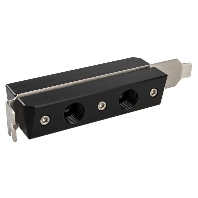Aksesor për Ftohës Koolance BKT-PCI-G / PCI Slot-Bracket / 2× G1/4 BSPP / Pass-Through – Argjendtë - 3