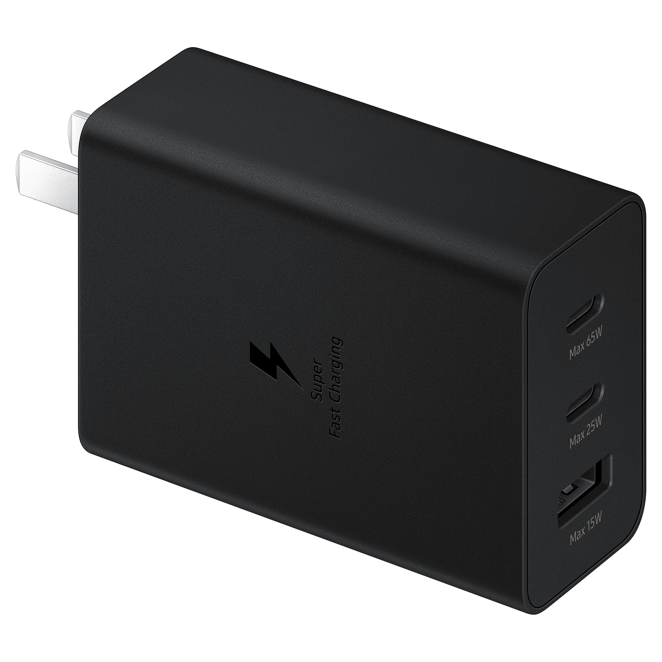 Adapter Samsung Power Adapter Trio 65W USB Type-C Charger (No Cable)- Black - 21
