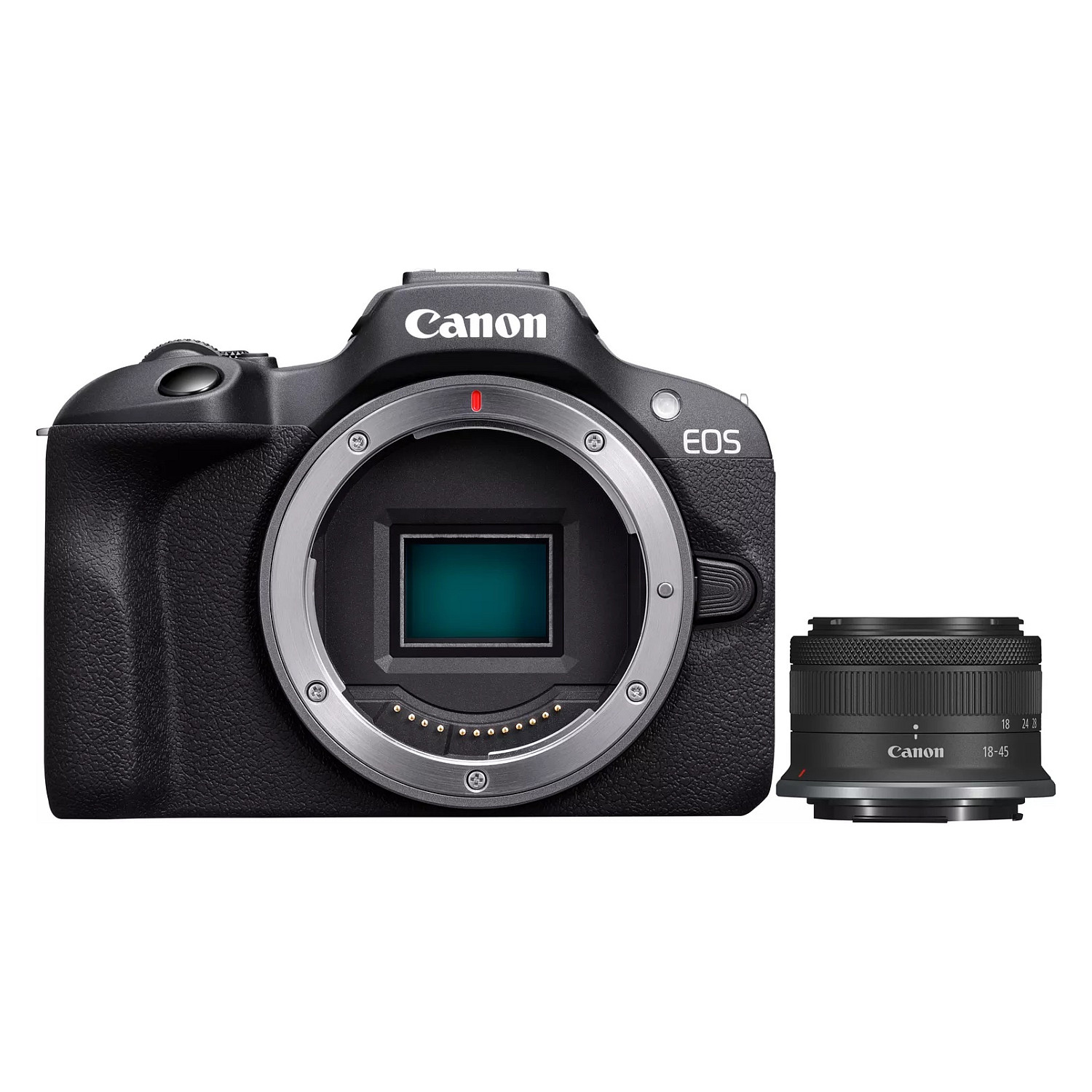 Kamerë digjitale Canon EOS R100 / 24.1MP / 4K / RF-S 18-45mm / Wi-Fi / Bluetooth - Zezë 