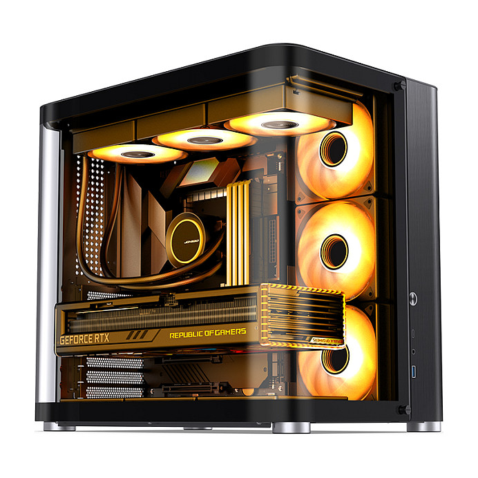 Kasë PC Jonsbo TK-2 2.0 / Midi Tower / ATX / Tempered Glass - Zezë - 4