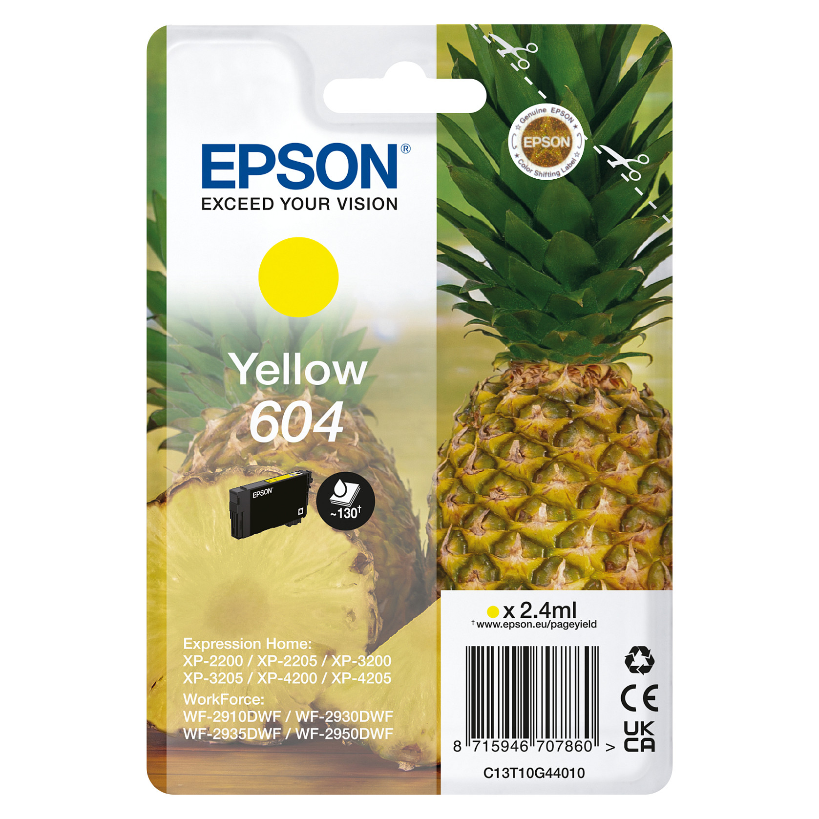 INK Epson 604 C13T10G44010 / 130 faqe – Verdhë - 1