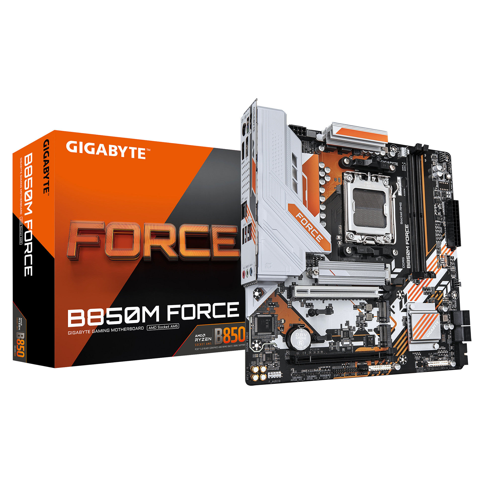 Pllakë Amë AMD AM5 Gigabyte B850M FORCE / mATX / DDR5 / HDMI+DP - 1