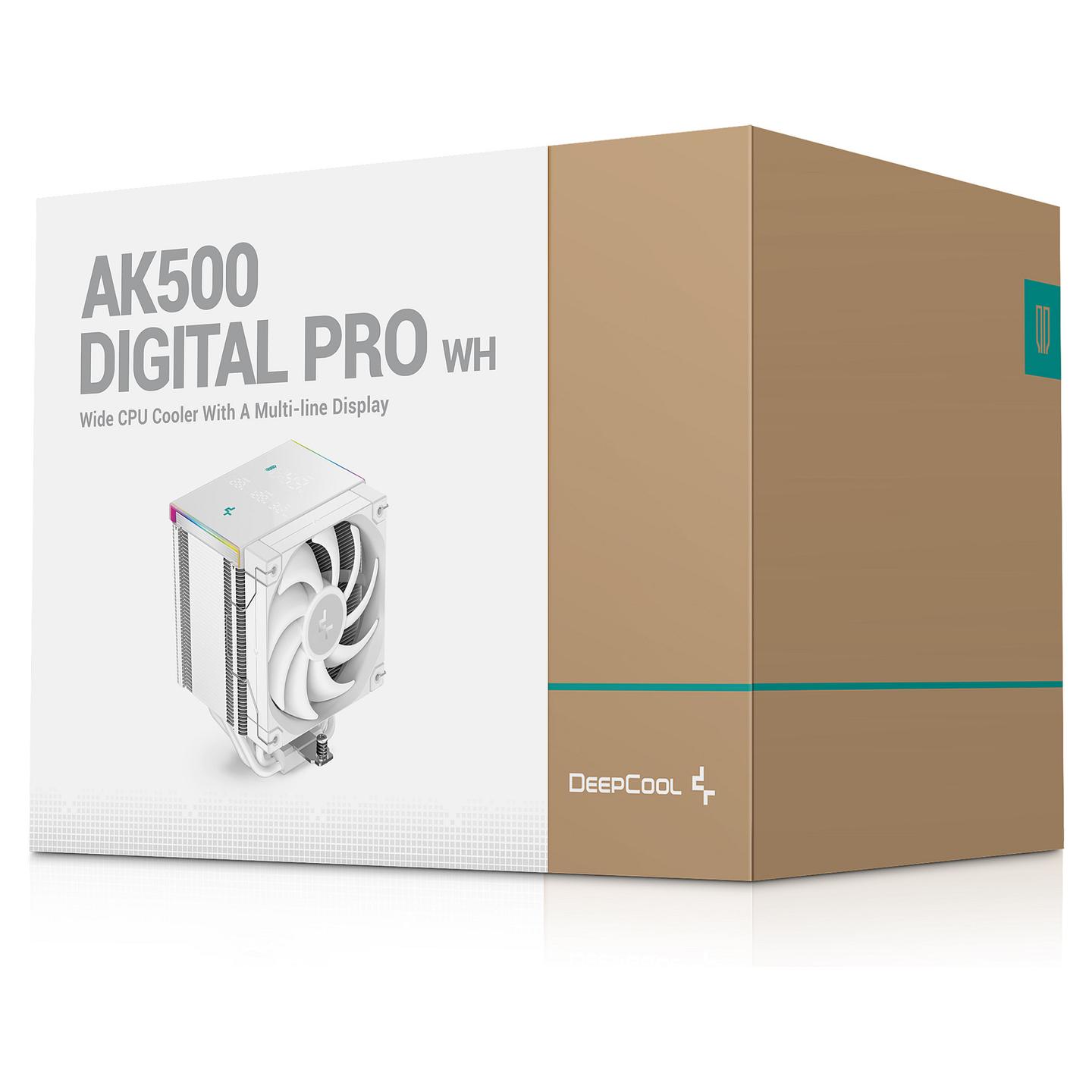 Ftohës për procesor DeepCool AK500 Digital Pro WH / 120mm / LCD - Bardhë - 10
