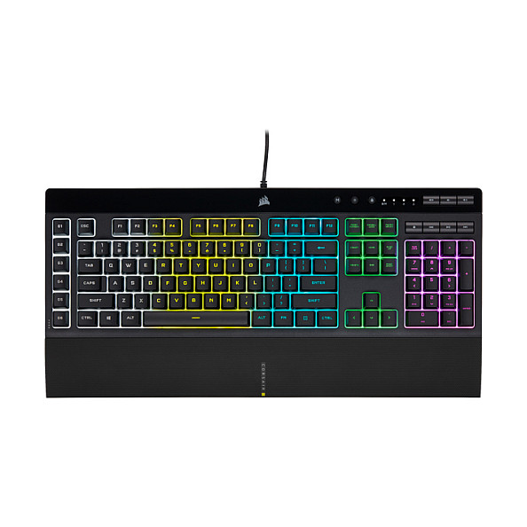 Tastierë Gaming Corsair K55 RGB PRO / Full-Size / Membrane / AZERTY Francez / RGB / 6 Macro Keys / Anti-Ghosting / USB - Zezë