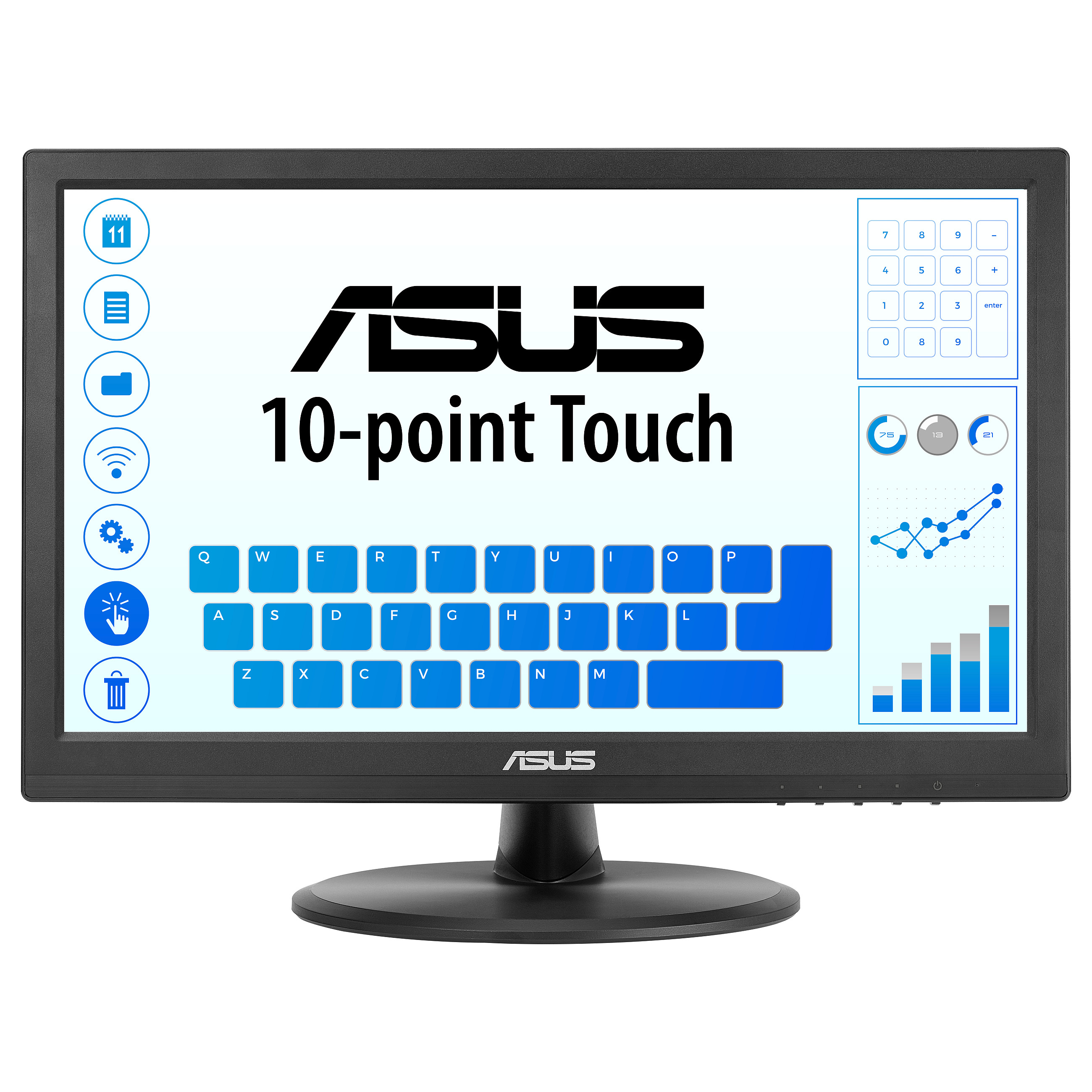 Monitor për punë ASUS VT169HE / 15.6" / Full HD LED IPS Touchscreen / 60 Hz / 5 ms / HDMI + VGA / Zezë - 2