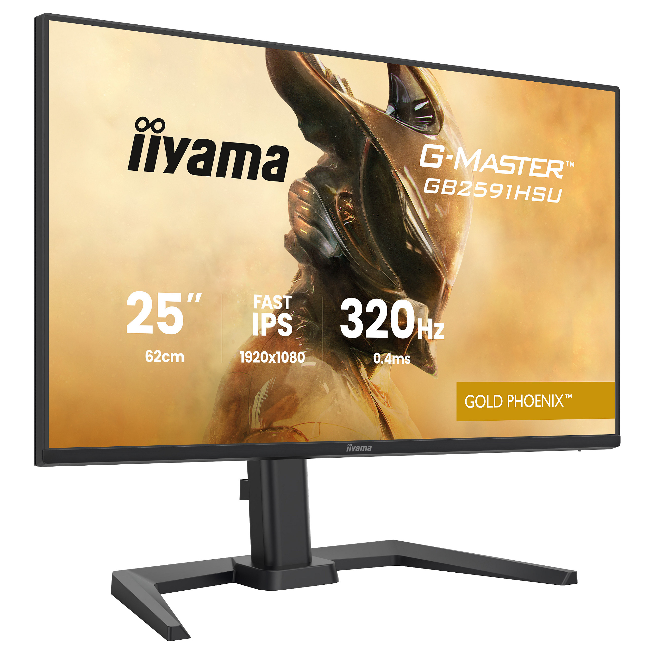 Monitor Gaming iiyama G-MASTER Gold Phoenix™ GB2591HSU-B1 / 24.5" / Full HD Fast IPS LED / 320Hz / 0.4ms / USB+HDMI+DP - Zezë - 4
