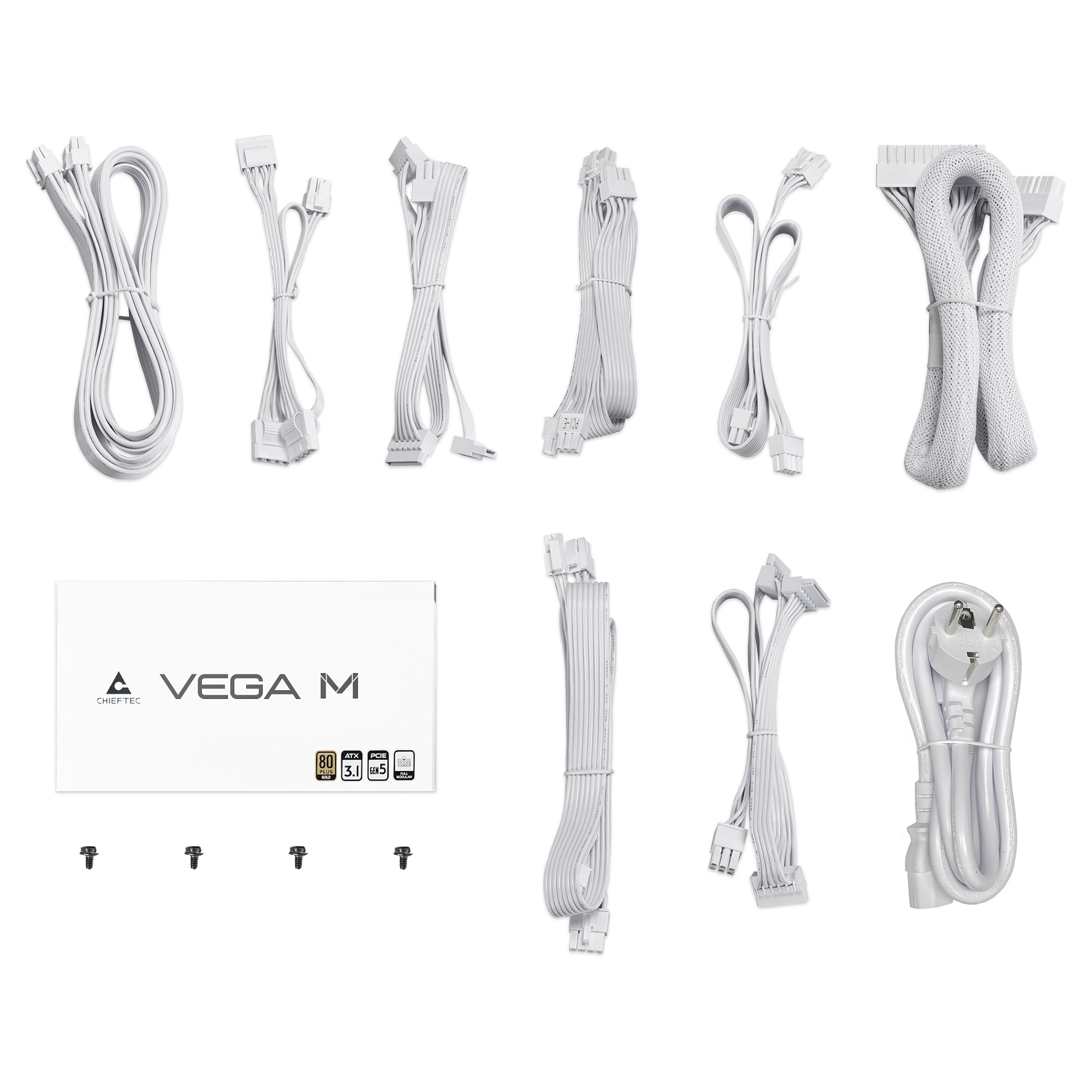 Furnizues Energjie Chieftec Vega PPG-1000-CW / 1000W / ATX / 80 PLUS Gold / Non Modular – Bardhë - 11