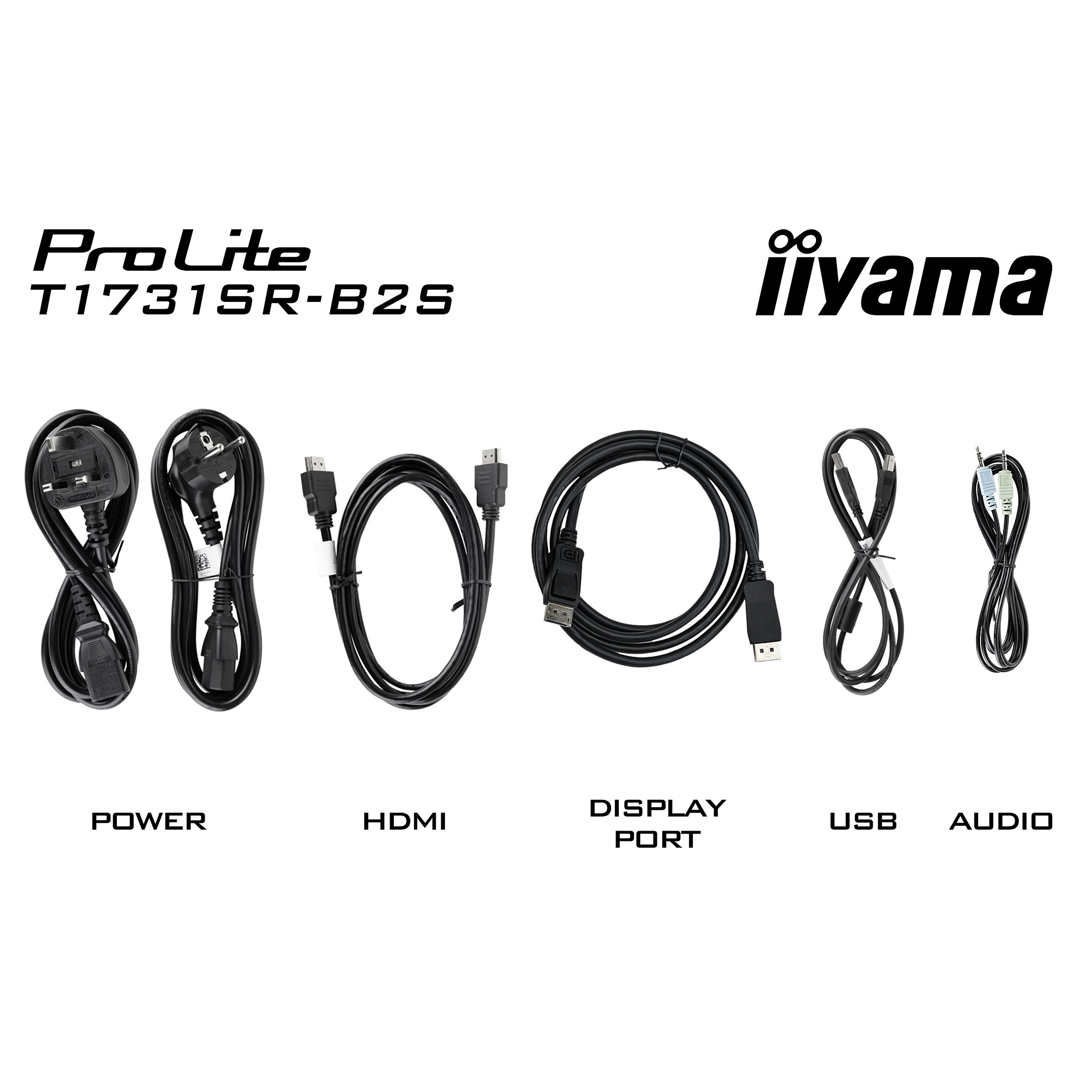 Monitor iiyama ProLite T1731SR-B2S / 17"/ SXGA TN / Touch / 75Hz / 5ms / HDMI+DP+VGA - Zezë - 16