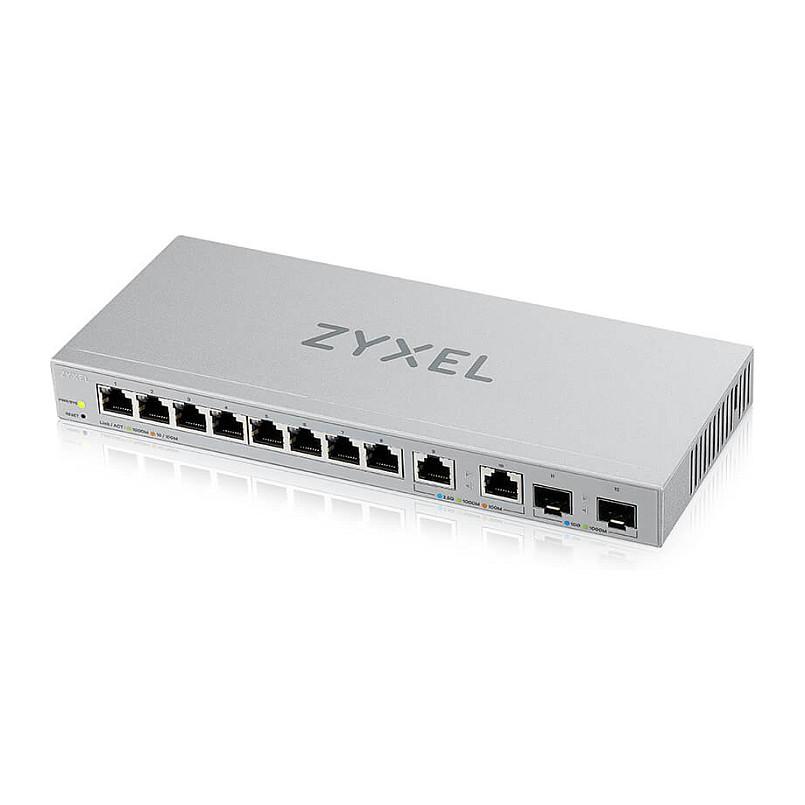 Switch Zyxel XGS1210-12, 8x Gigabit RJ45, 2x 2.5G RJ45, 2x 10G SFP+, 66Gbps, Web Managed, VLAN, QoS - Hiri