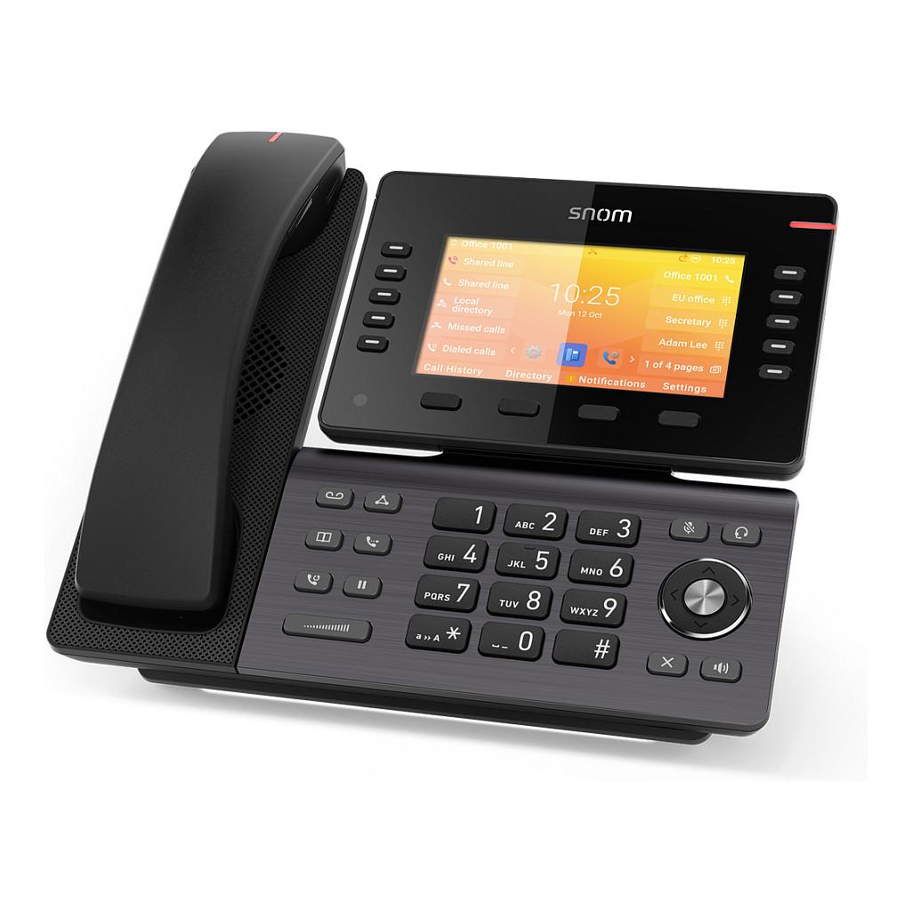 Telefon VoIP Snom D892M, ekran 5" IPS me ngjyra, DECT, Wi-Fi, Bluetooth, 2× Gigabit Ethernet, 2× USB 2.0, PoE - Zezë - 3