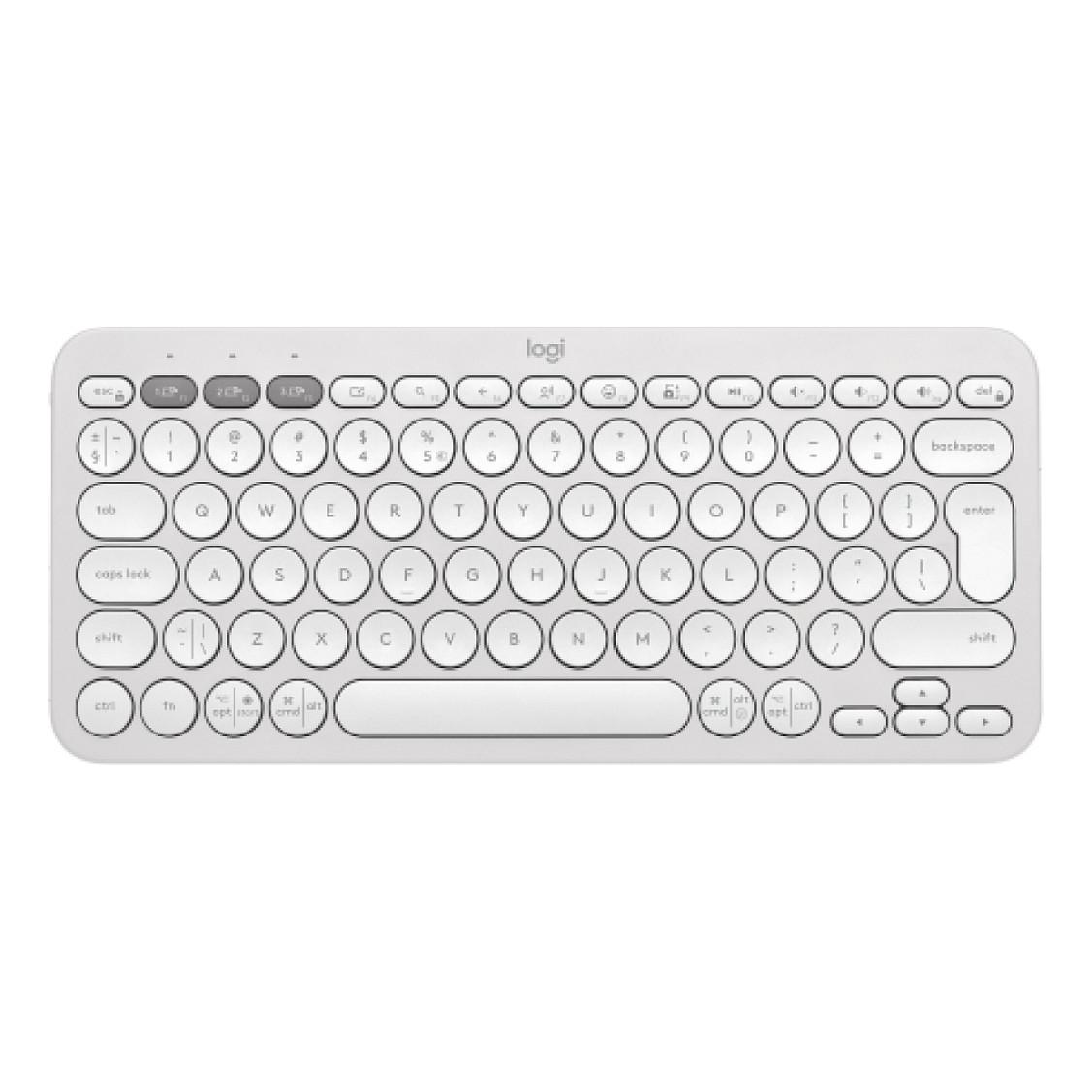 Tastierë pa kabllo Logitech Pebble Keys 2 K380s / Mini / Scissor Switch / Bluetooth / QWERTY US / Easy-Switch / 3 Pajisje - Bardhë - 1