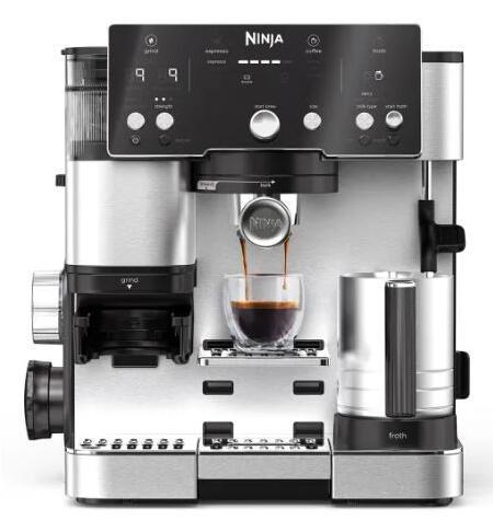 Aparat për kafe SharkNinja Ninja Luxe Café Essential / ES501EU / 2-në-1 / 1650W / Mulli i integruar / 2L – Zezë/Çelik