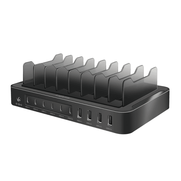 Karikues tavoline LogiLink PA0327, 10 porta, 4x USB-A, 6x USB-C, 120W, PD 3.0, QC 3.0 - Zezë