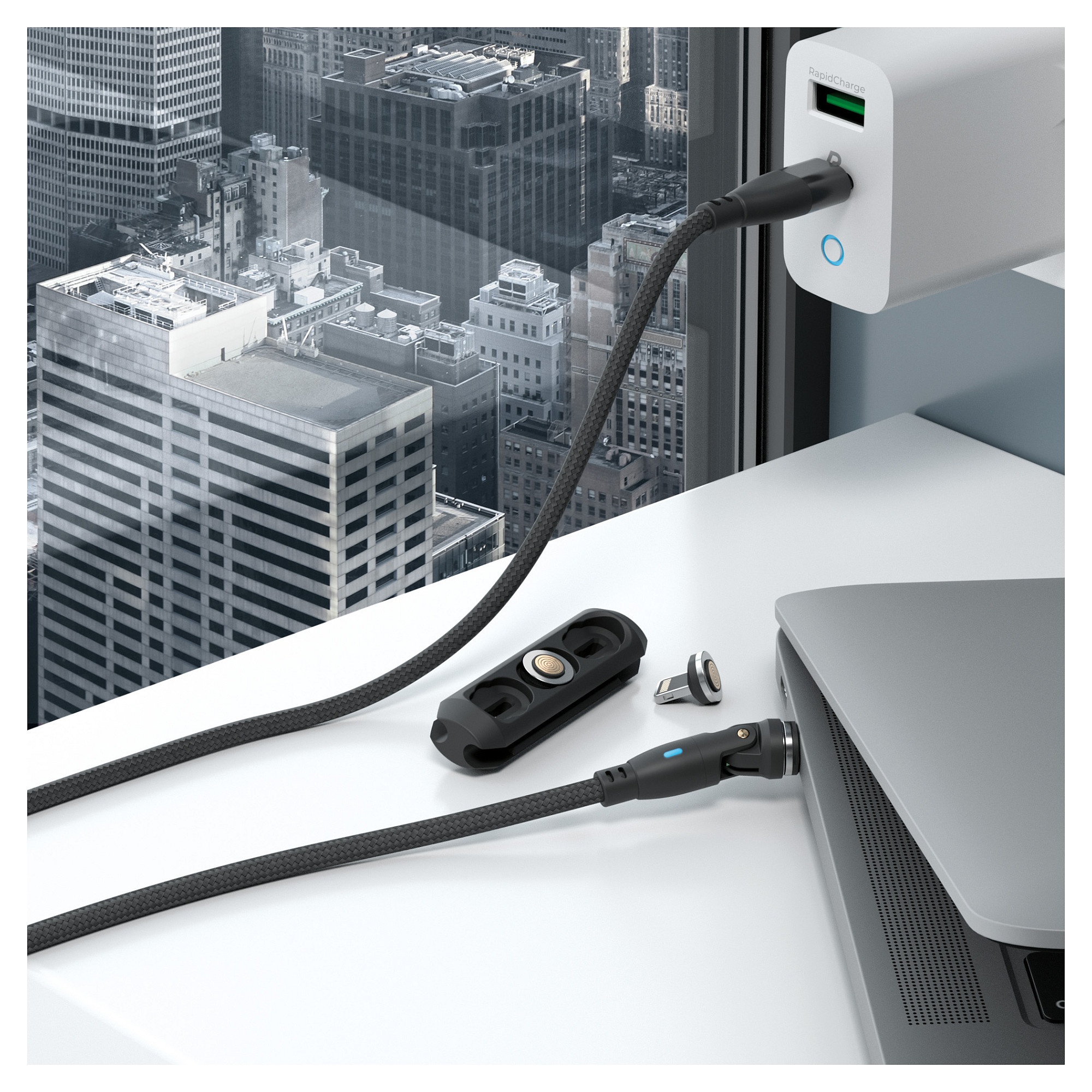 Kabllo RealPower MagneticCharge 100 / USB-C → Magnetik / 1m / 100W / Power Delivery – Zezë - 5