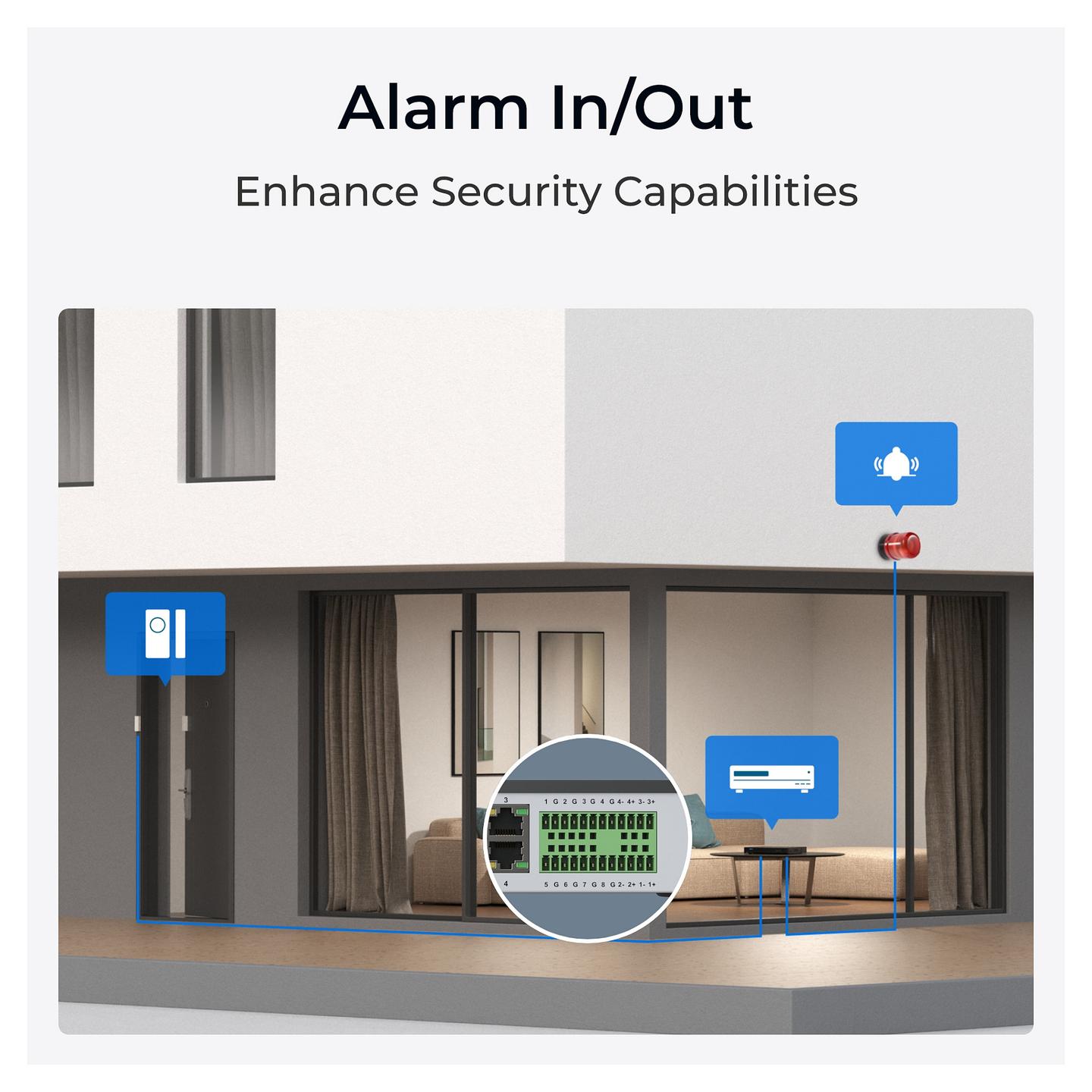 NVR Reolink NVS36, 36-Kanal, deri 16MP, 3× SATA deri 48TB, 4× RJ45 për Kamera, Gigabit Ethernet, HDMI, VGA, 8× Alarm In, 4× Alarm Out - Zezë - 4