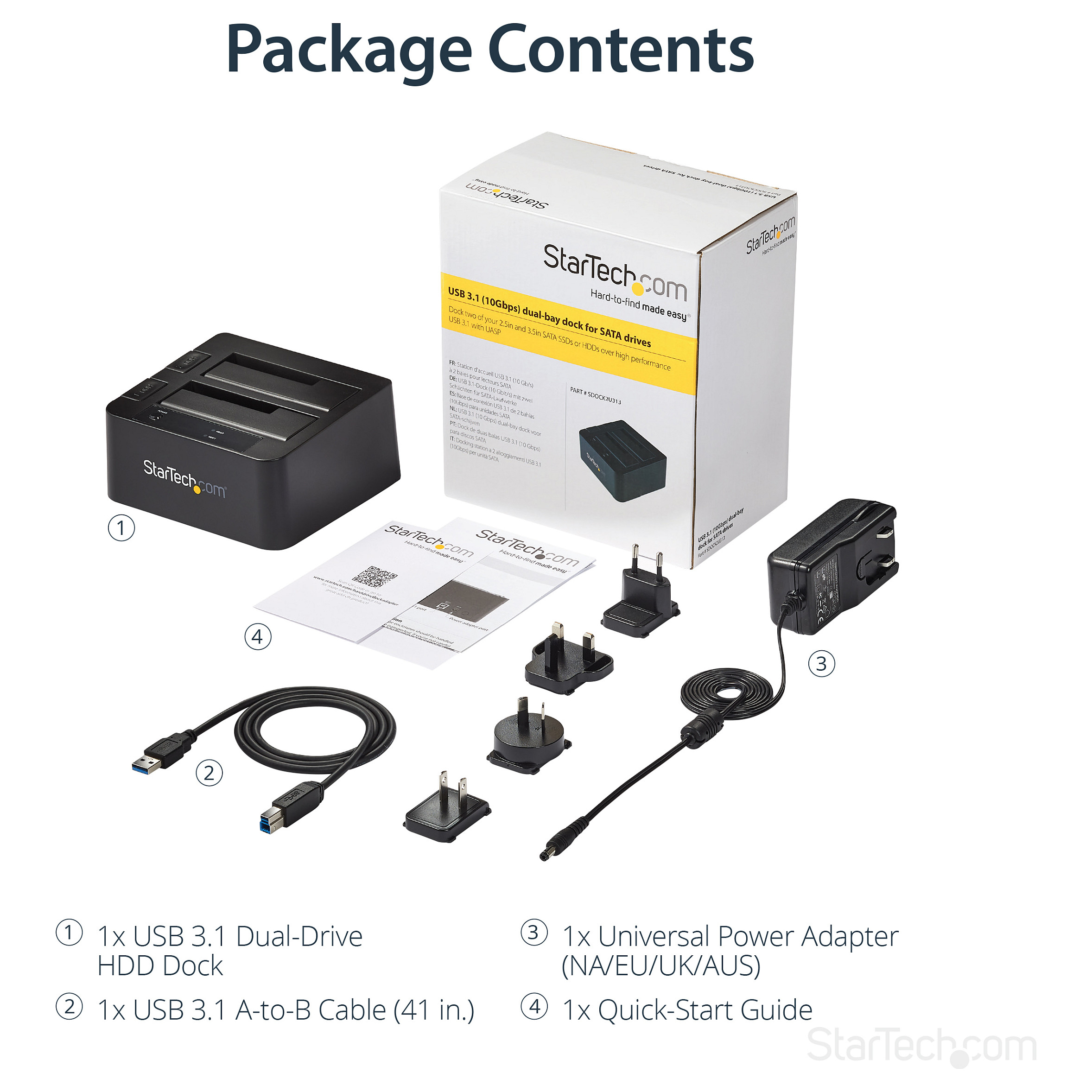 Docking Station StarTech USB 3.1 GEN 2 DUAL-BAY - 12