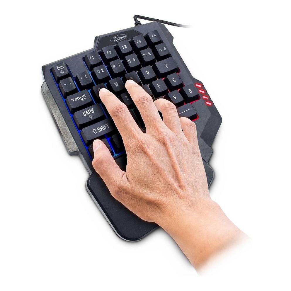 Tastierë Gaming Inter-Tech KB-3035 / Mini / 35 Taste / QWERTY / Wired / USB 2.0 / RGB - Zezë - 2