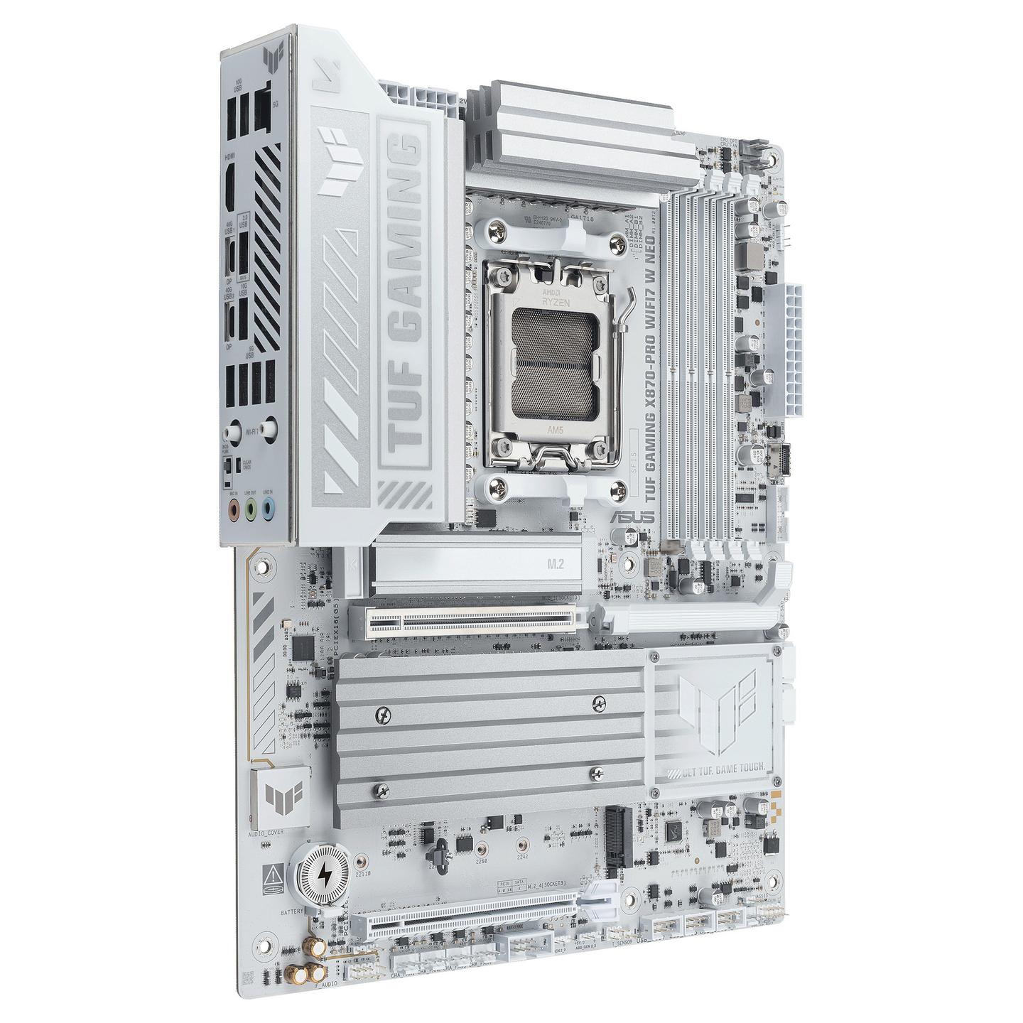Pllakë Amë MB AMD ASUS TUF GAMING X870-PRO WIFI7 W NEO, AM5, X870, DDR5, ATX, Wi-Fi 7, 5GbE LAN, HDMI - 3