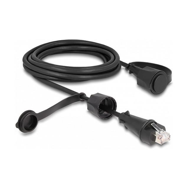 Kabllo për Rrjet DeLOCK 80168, RJ45 Mashkull në RJ45 Mashkull, Cat.6, STP, IP68, 3 m – Zezë - 2