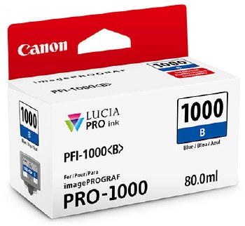 INK Canon PFI-1000 B / 0555C001 / 80ml / 4.875 faqe / 545 copë A2 – Blu