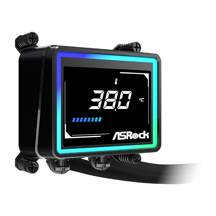 Ftohës për procesor ASRock Challenger 360 Digital / 360mm / AIO / ARGB / LCD - Zezë - 6