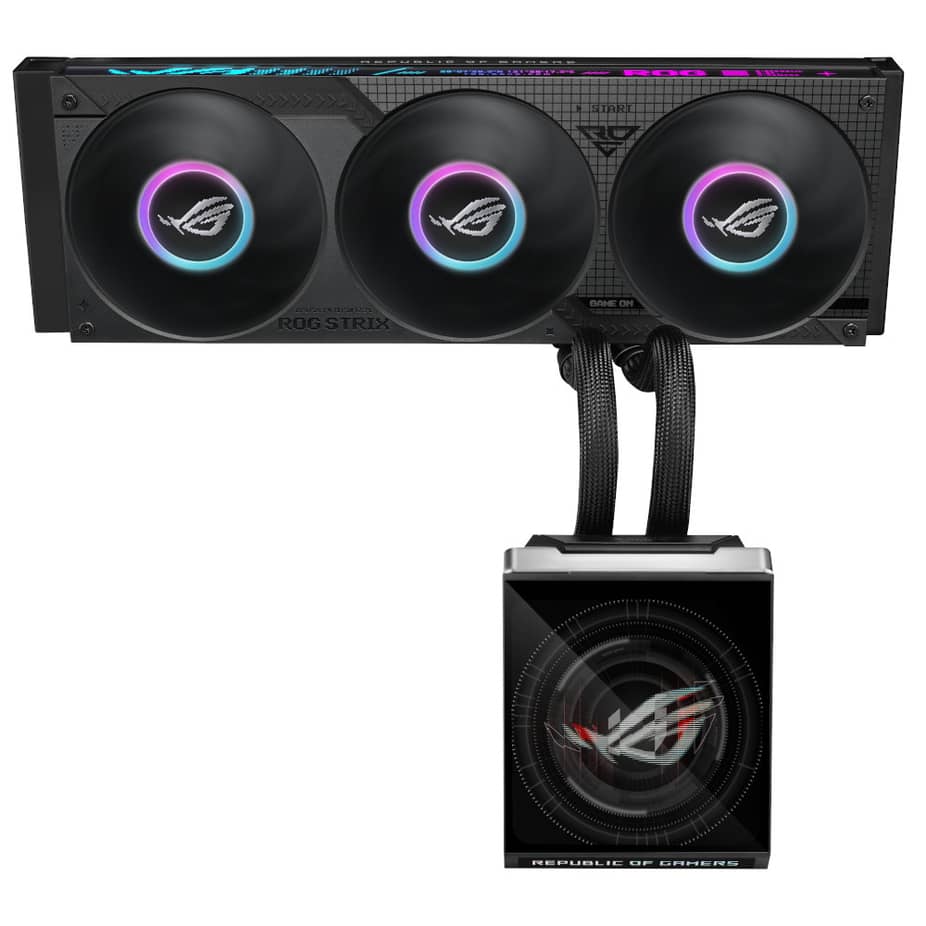 Ftohës për Procesor ASUS ROG Strix SLC IV 360 ARGB LCD / 360mm / 3x120mm / ARGB / LCD 5.08" / AIO  - Zezë
