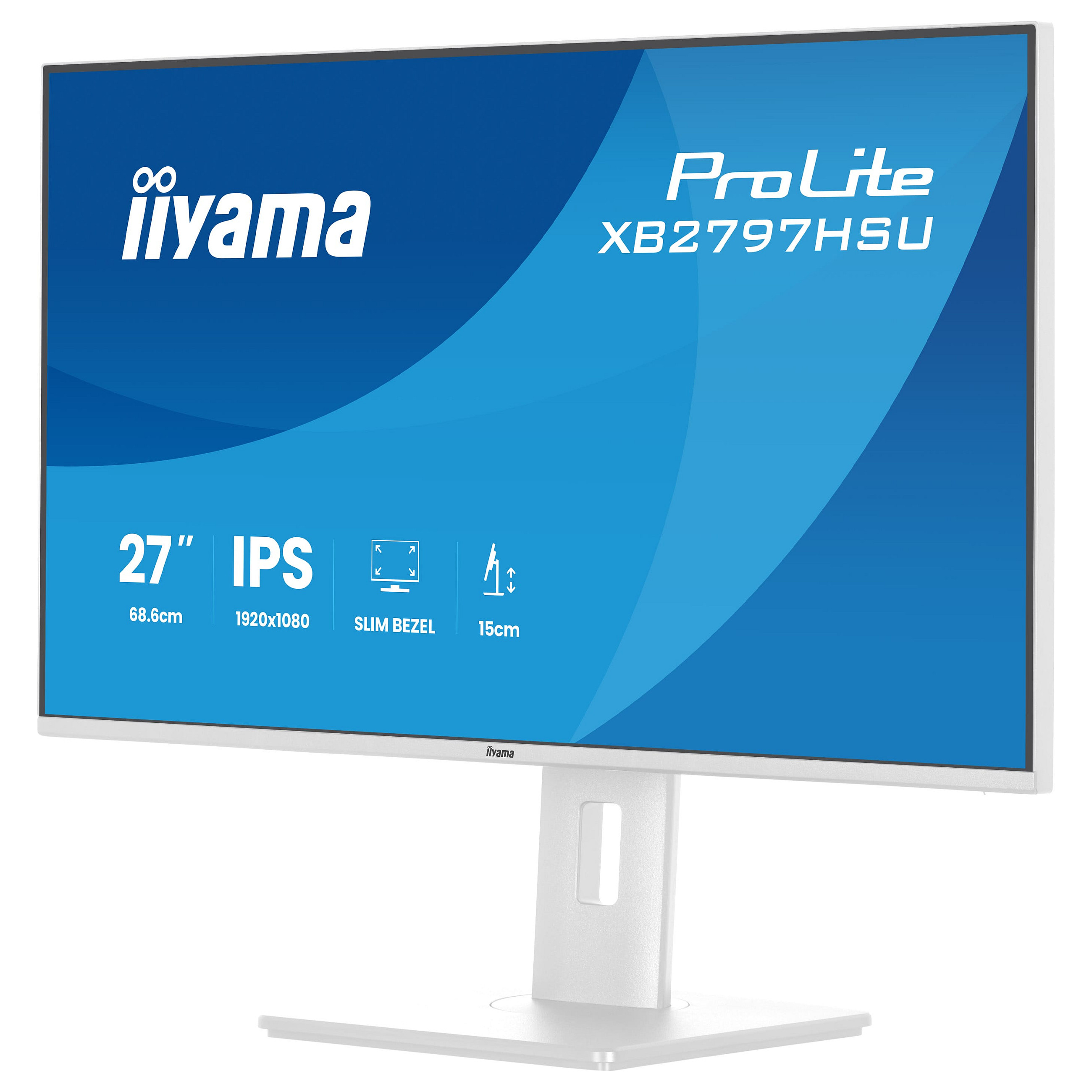 Monitor IIYAMA XB2797HSU-W1 / 27"/ Full HD IPS / LED / 120Hz / 1ms / HDMI+USB+DP - Bardhë - 6