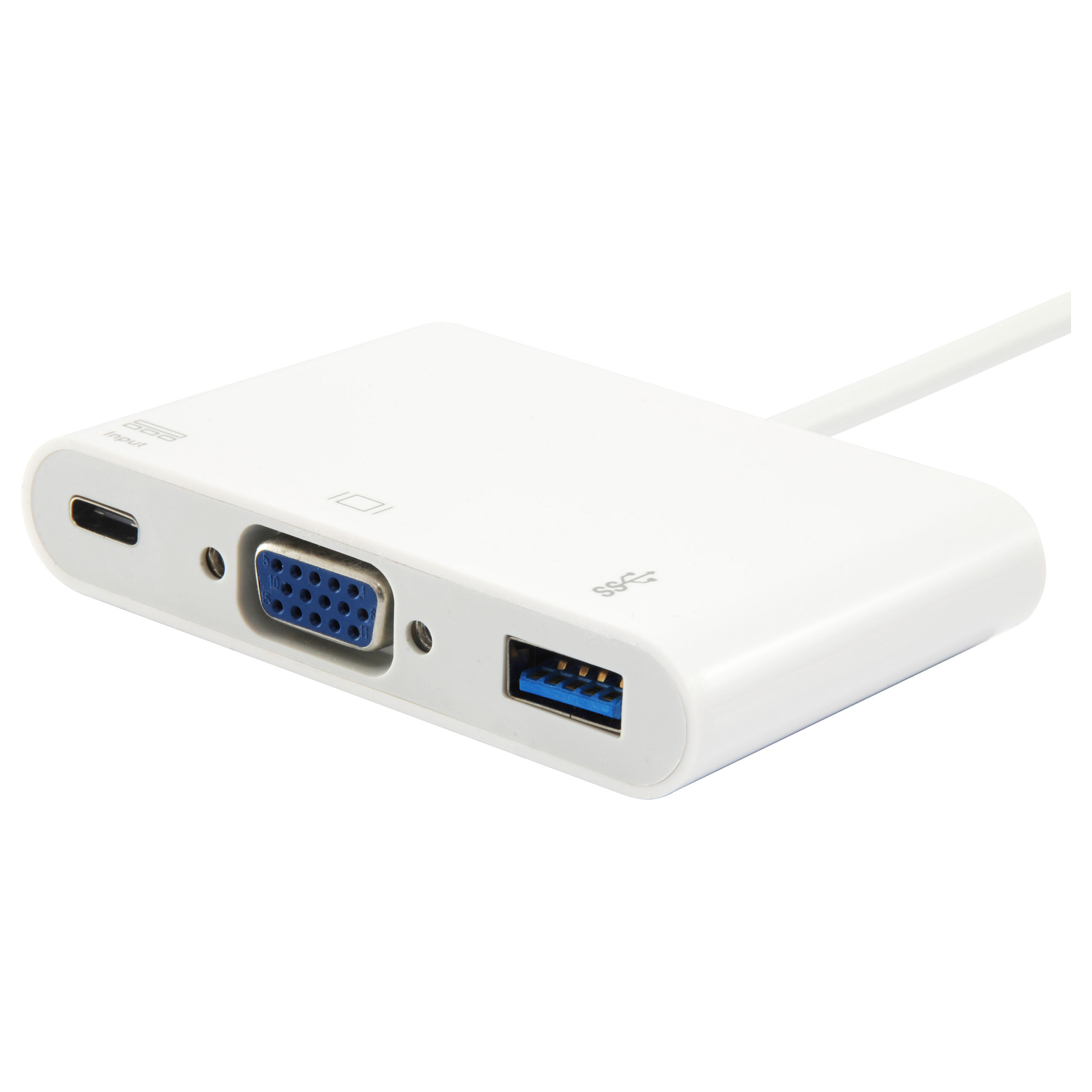 Docking Station Equip USB-C / VGA / USB 3.0 / 60W PD / Kabllo 15cm - Bardhë - 3