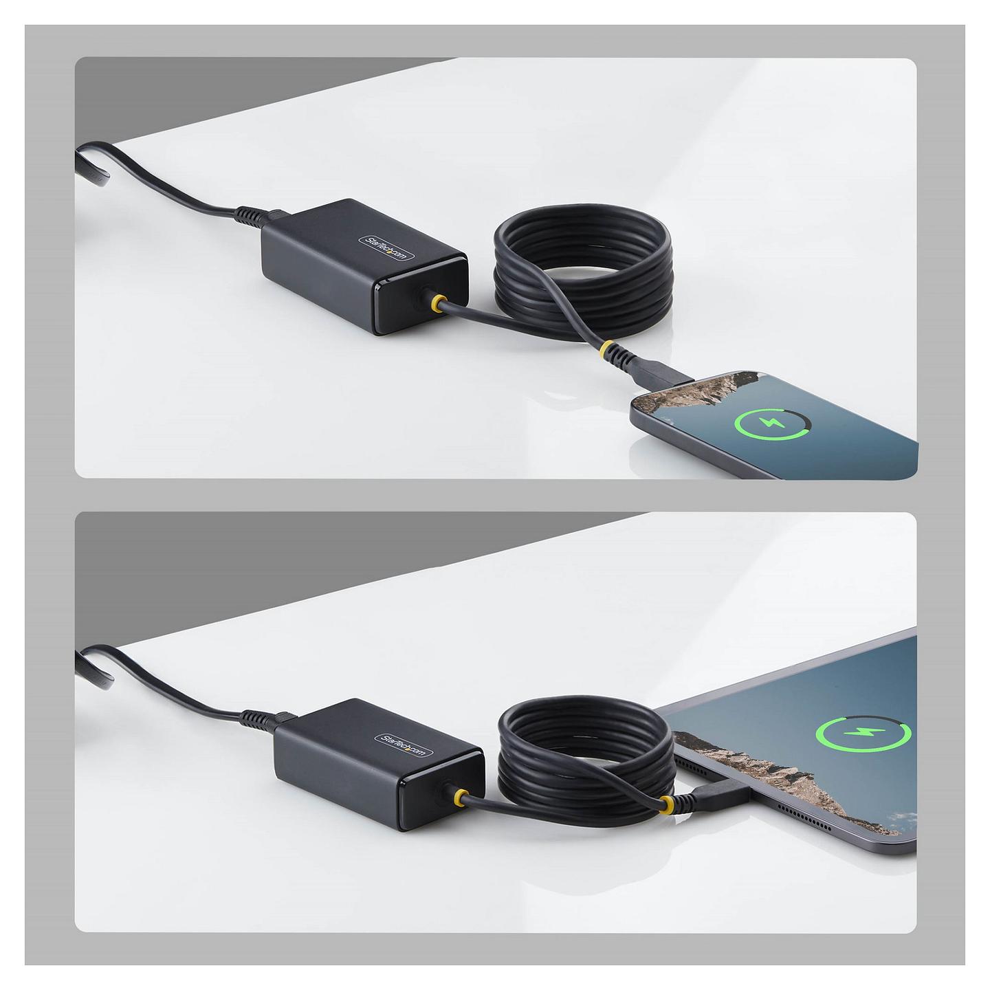 Adapter për Laptop StarTech.com 165LE-USB-C-CHARGER, USB-C, 65W, Power Delivery 3.0, Kabllo 1.5m - Zezë - 4