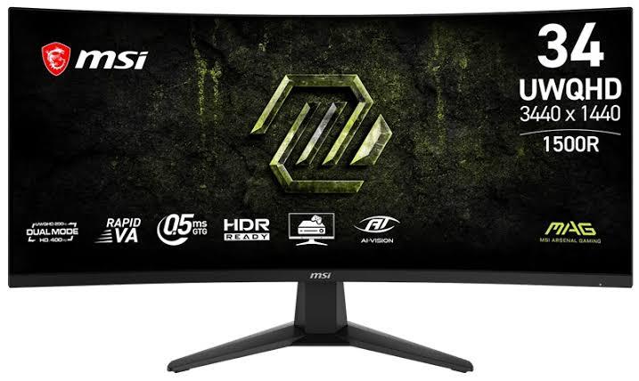 Monitor Gaming MSI MAG 346CQDF E20 , 34", UWQHD Rapid VA Curved, 400Hz, 0.5ms, HDMI+DP - Zezë