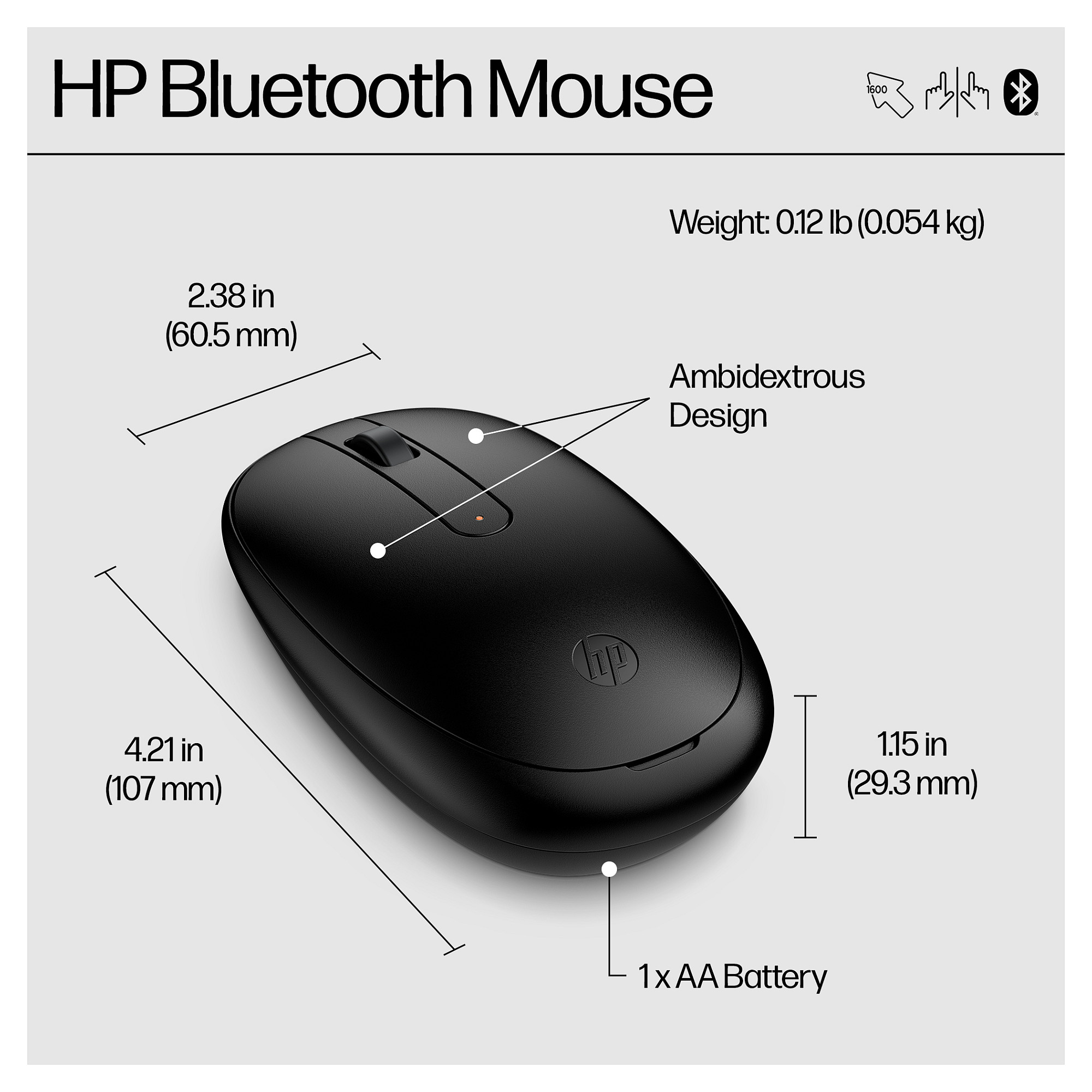 HP 245 Bluetooth mouse - 9