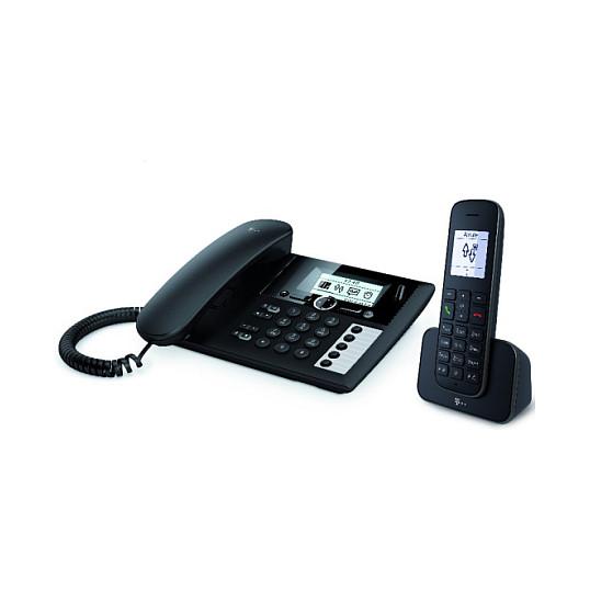 Telefon i Thjeshtë Telekom Sinus PA 207 Plus 1, DECT, Telefon Tavoline me Celular Shtesë - Zezë
