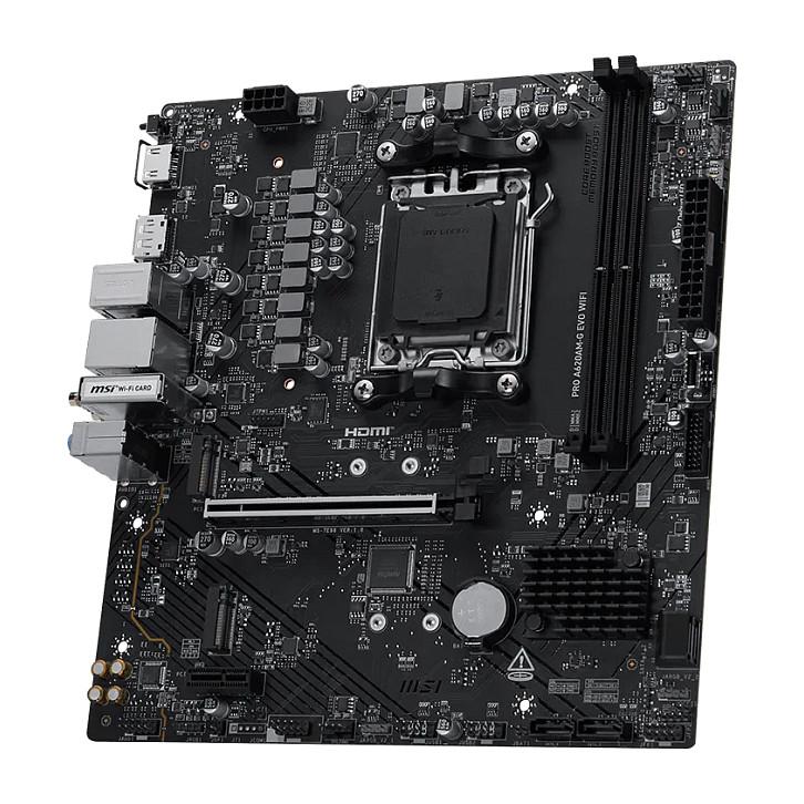 Motherboard MSI PRO A620AM-G EVO WIFI, AMD AM5, A620A, DDR5, Micro-ATX, PCIe 4.0, Wi-Fi 6E, Bluetooth 5.3, 2.5G LAN - 4